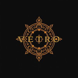 An ancestral-inspired logo for a niche perfume brand called 'Vetro'
