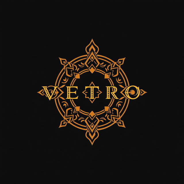 An ancestral-inspired logo for a niche perfume brand called 'Vetro'