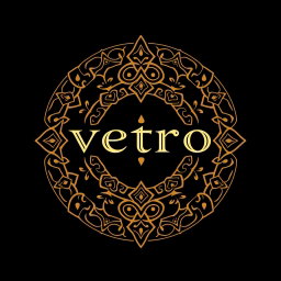 An ancestral-inspired logo for a niche perfume brand called 'Vetro'