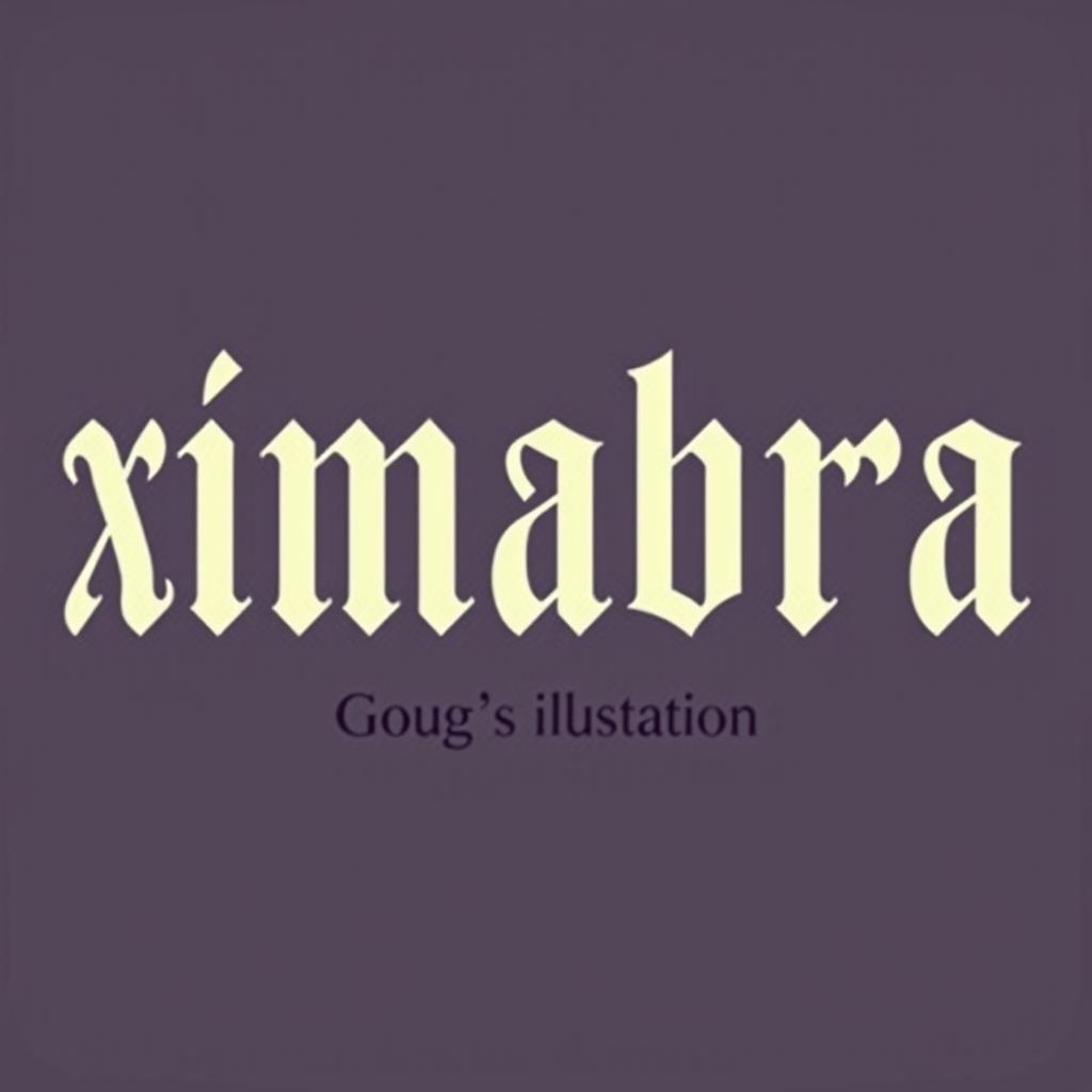 A stylish banner for a women's online clothing store featuring the word 'ximabra' in vintage Gothic lettering, prominently displayed