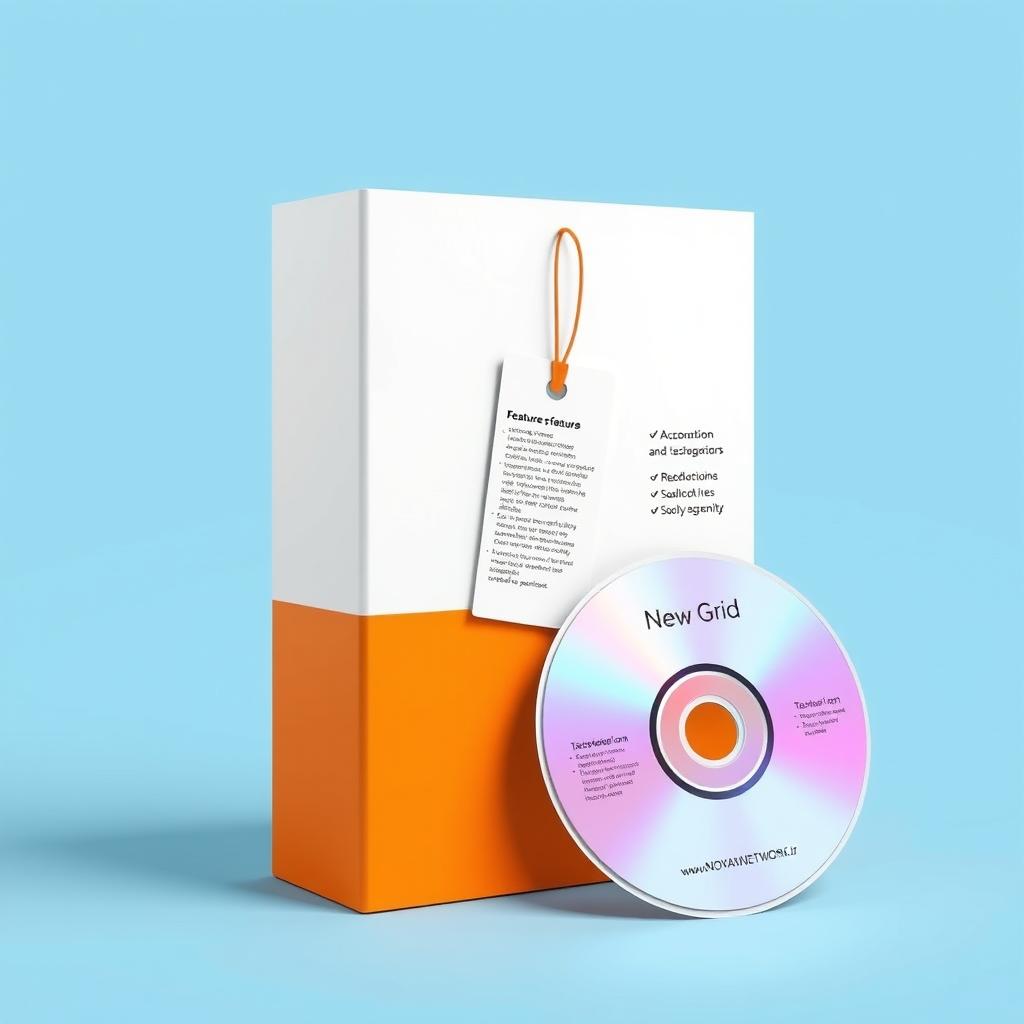 An accounting software box that is a standing rectangle