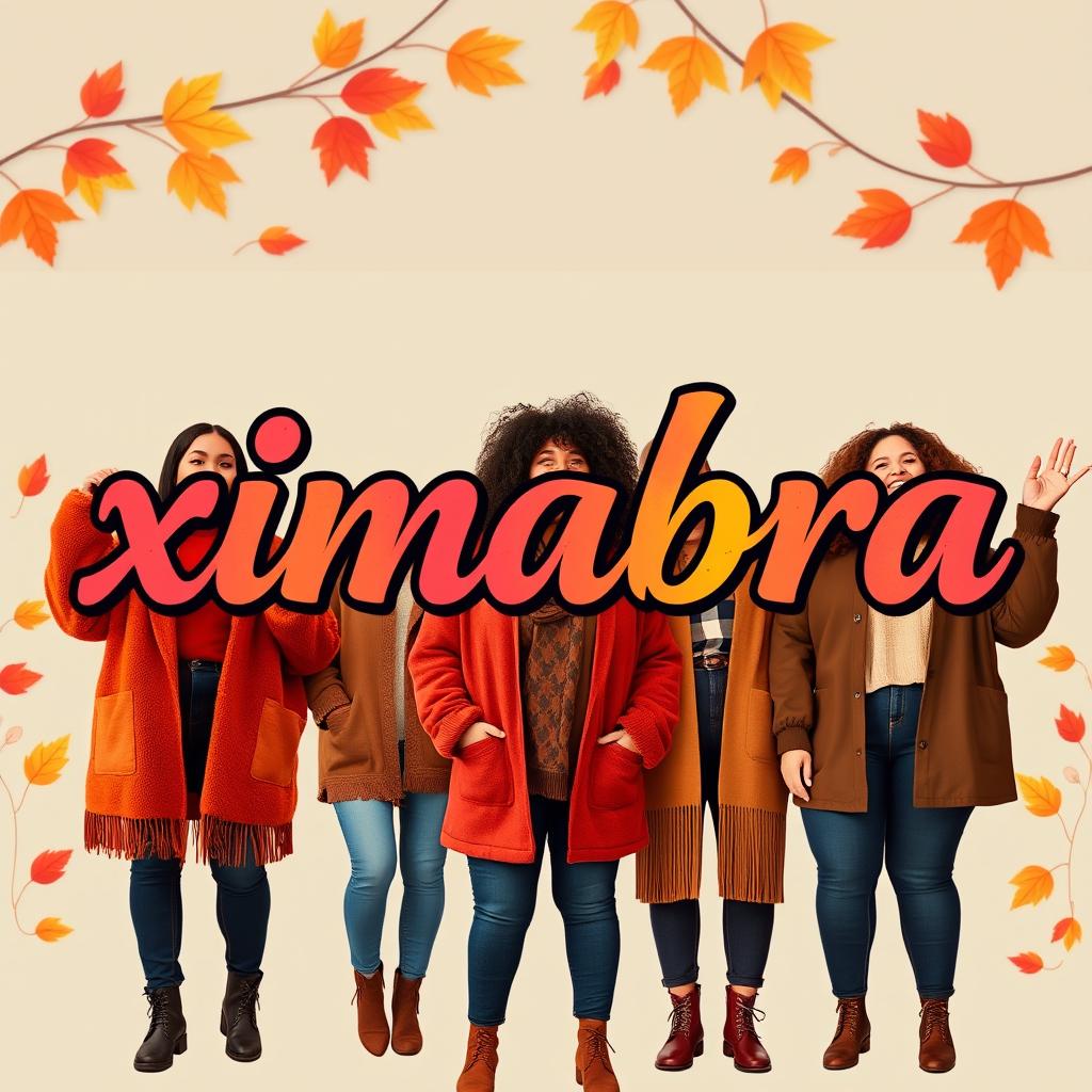 A vibrant online clothing store banner for women's fashion, featuring the word 'ximabra' in colorful, vintage Priscilla Script Regular font