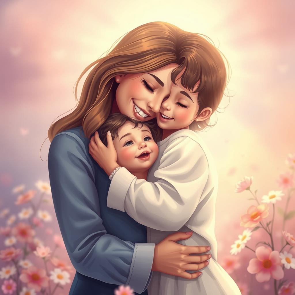 A heartfelt scene depicting the deep love between a mother and her child
