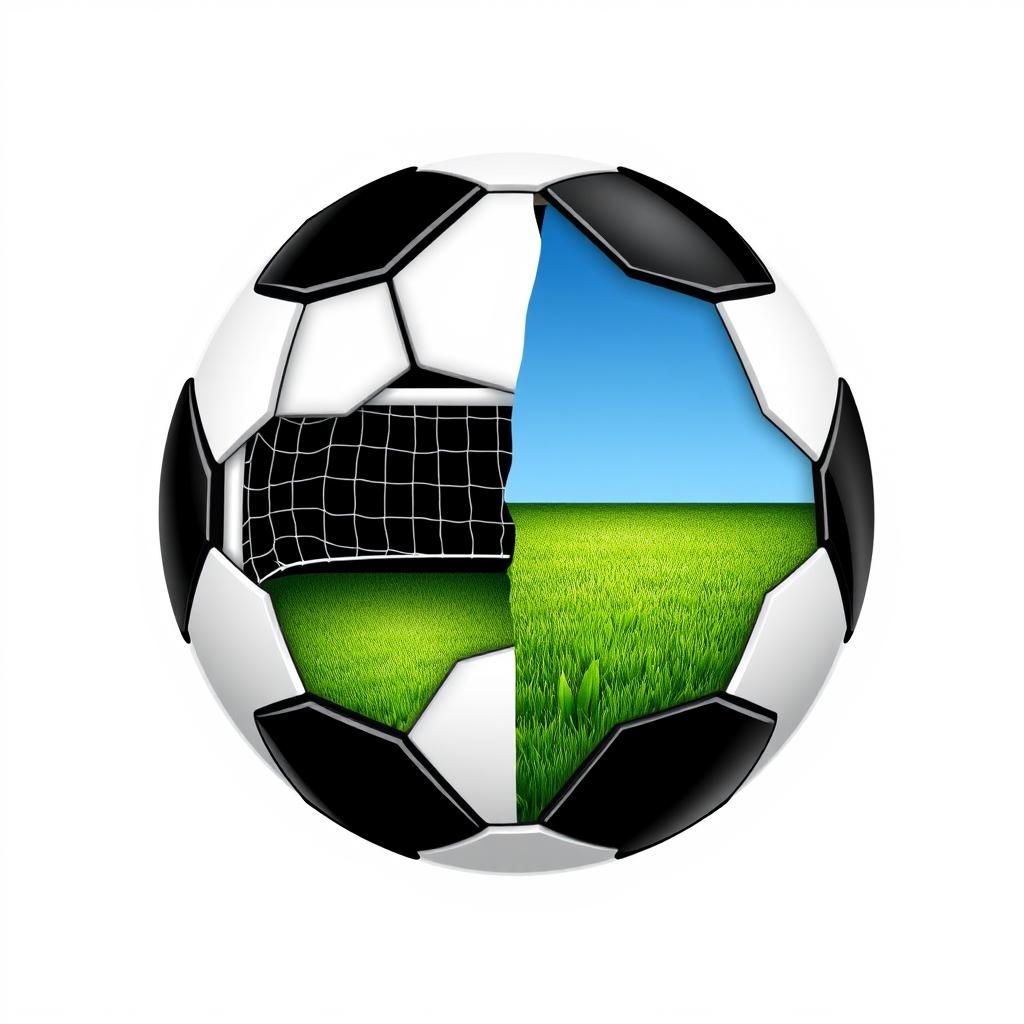 A black and white soccer ball design, featuring more black than white panels