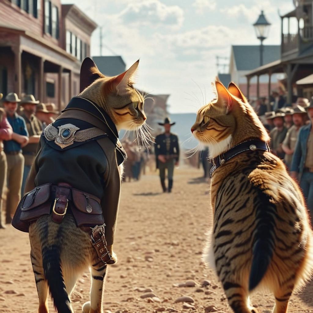 A Tabby Cat's Bold Stroll on the Dirt Track