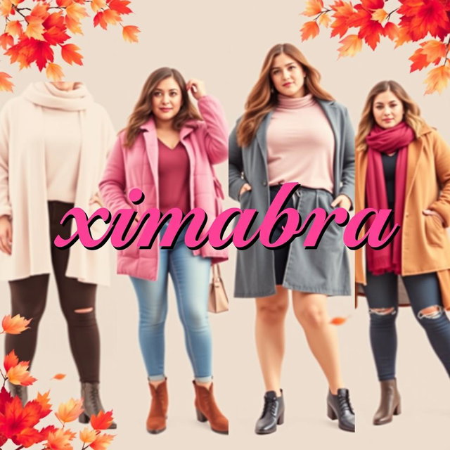 A vibrant and colorful online clothing store banner designed for women, featuring the word 'ximabra' in elegant Priscilla Script Regular vintage lettering