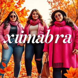 A vibrant and colorful online clothing store banner designed for women, featuring the word 'ximabra' in elegant Priscilla Script Regular vintage lettering