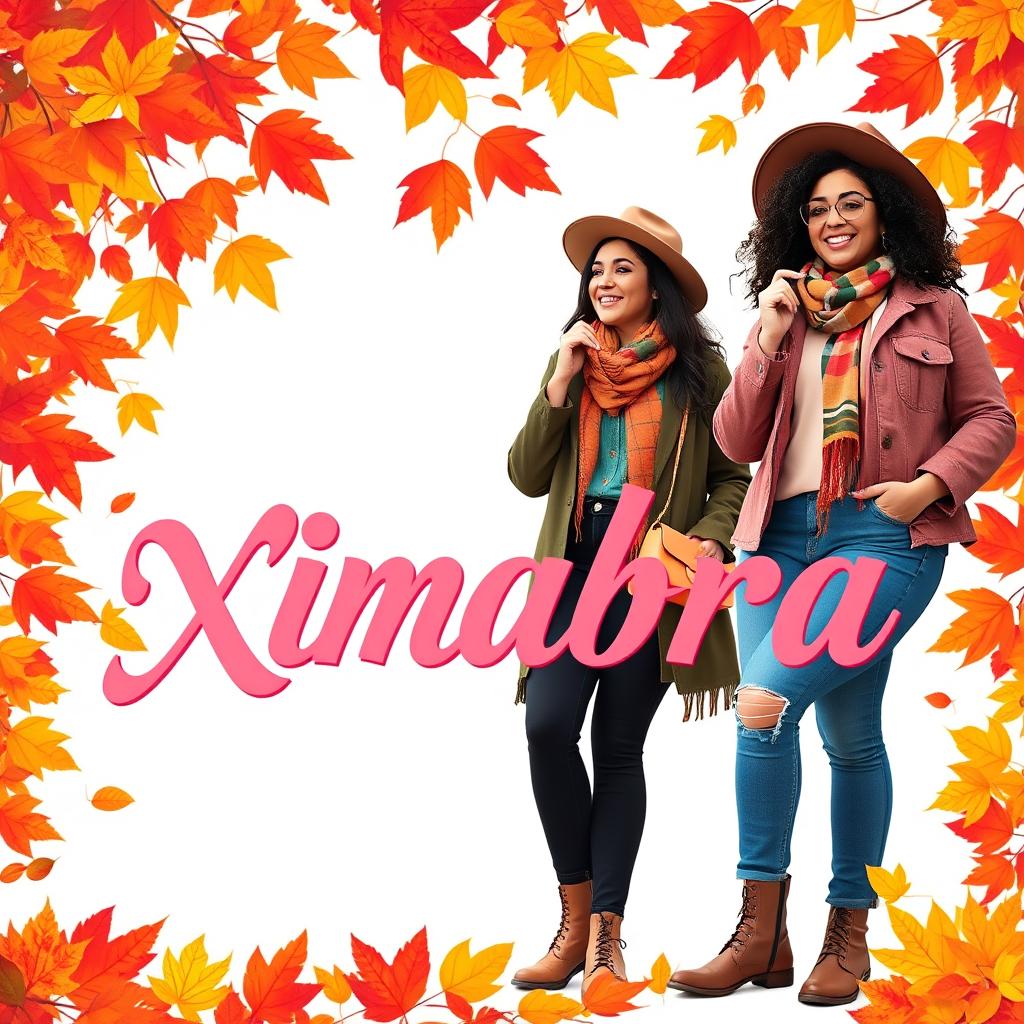 A vibrant banner for an online women's clothing store, featuring the word 'XIMABRA' in vintage Priscilla Script Regular font, styled in pastel pink and fuchsia colors