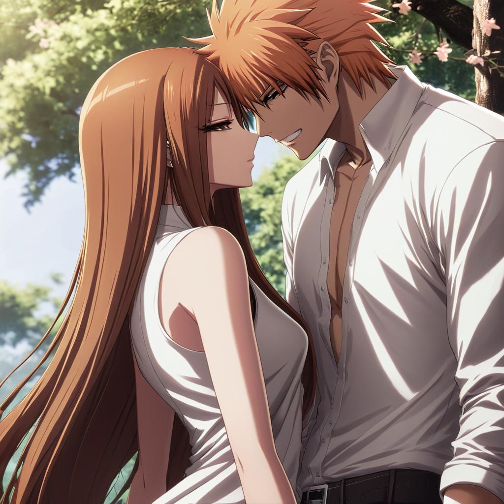 Heartfelt Moments: Anime Couple in Love