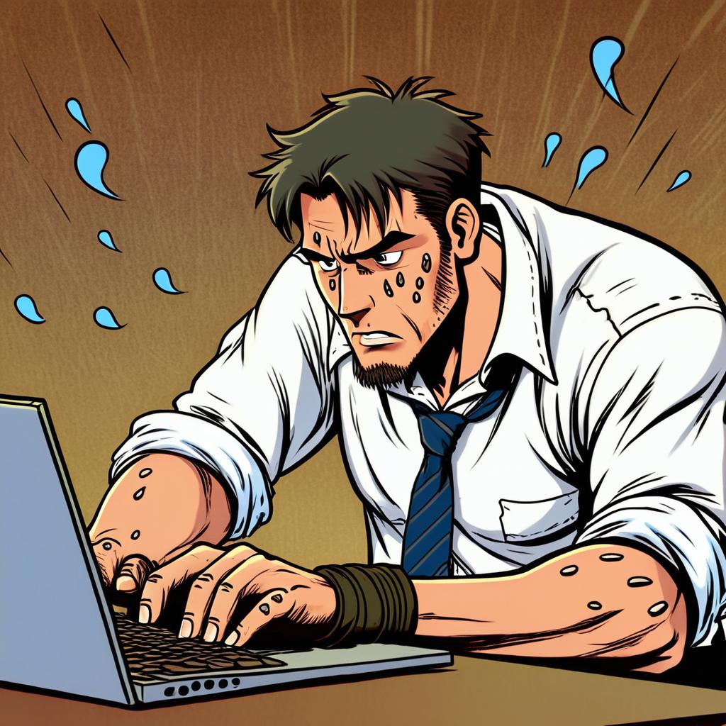 Modern Work Vibes: Cartoon of a Professional Man