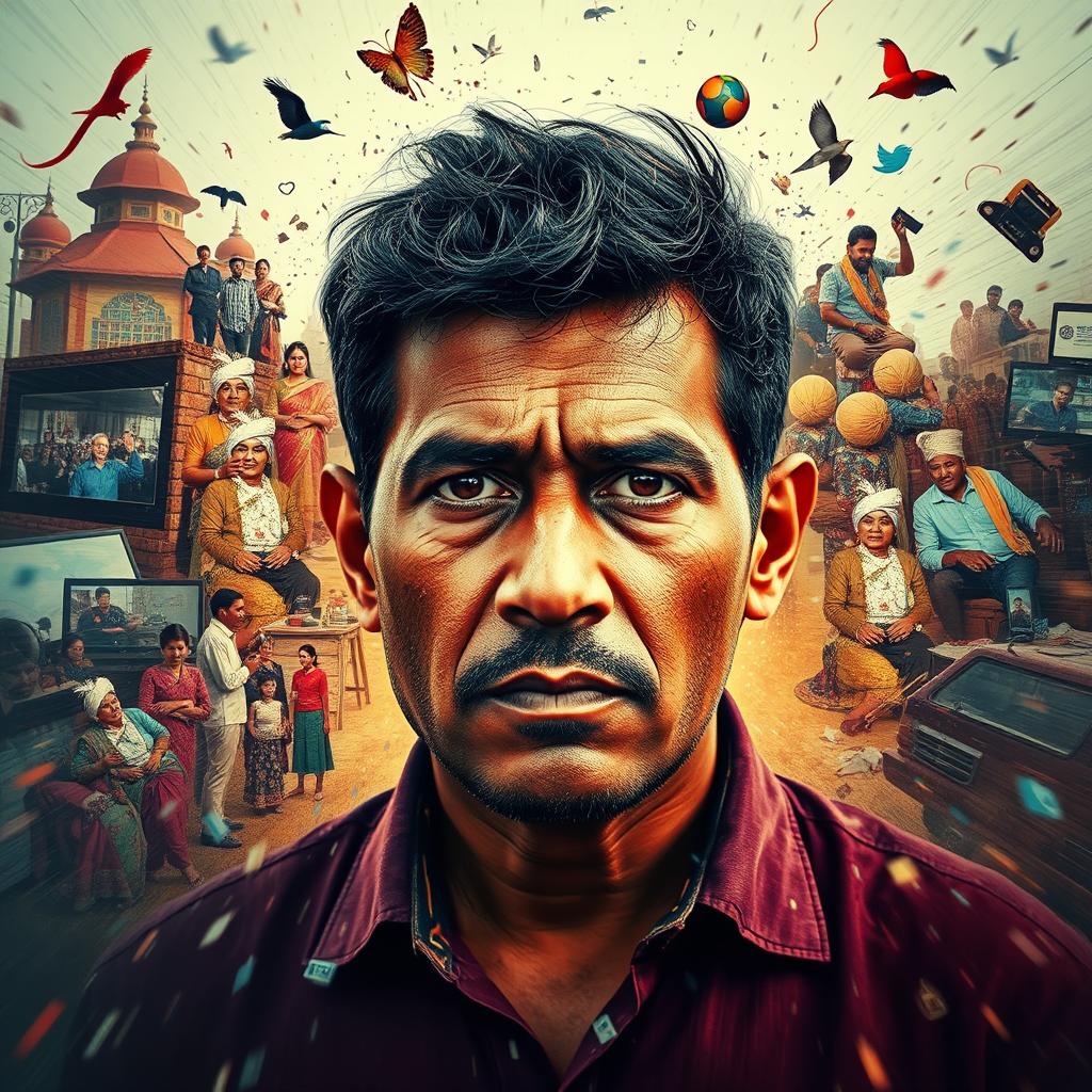 A powerful visual representation of the impact of media on individuals distancing themselves from their traditions and customs