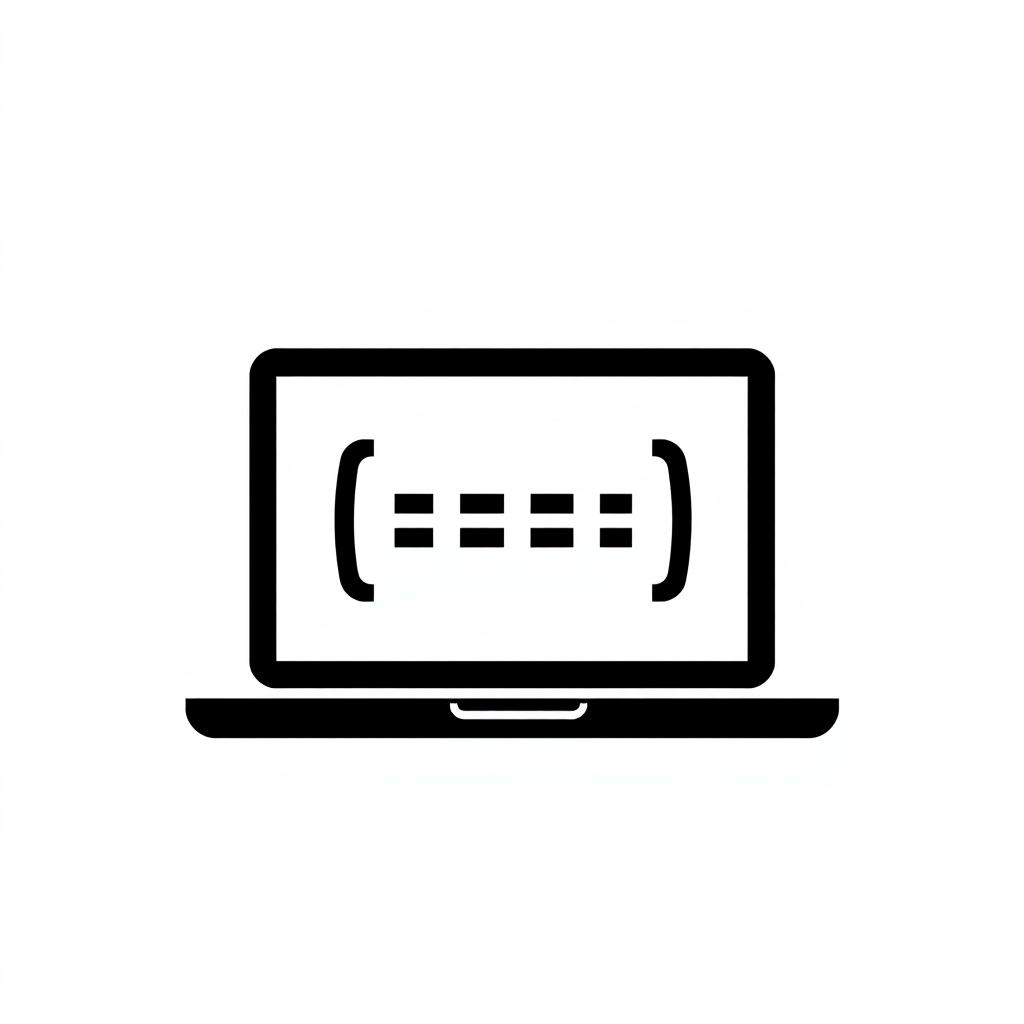 A simple and minimalistic icon representing software design