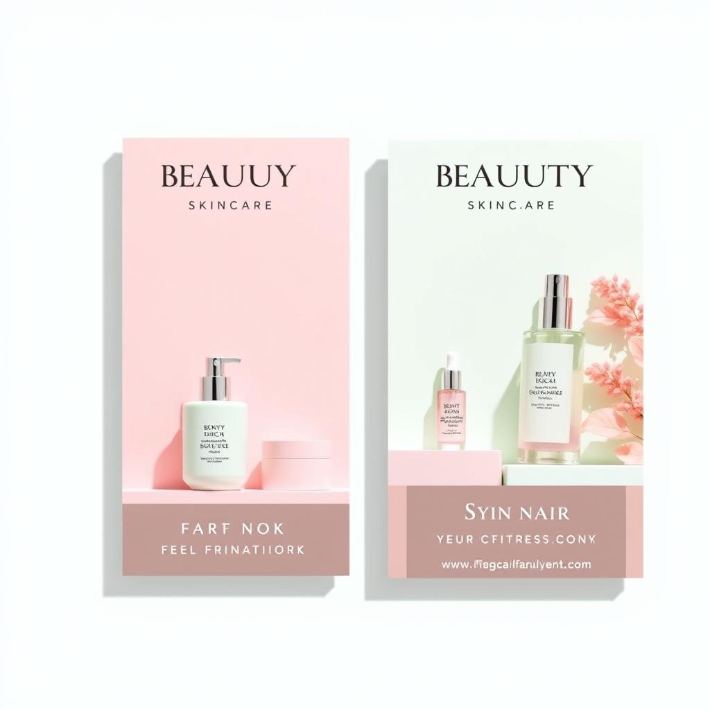 A modern and elegant design for social media posts advertising beauty and skincare products