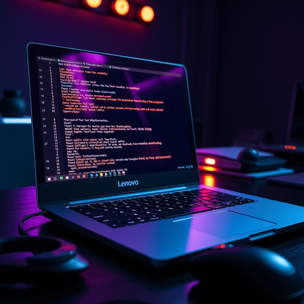 A detailed screenshot of a hacker's terminal on a sleek Lenovo or Apple laptop