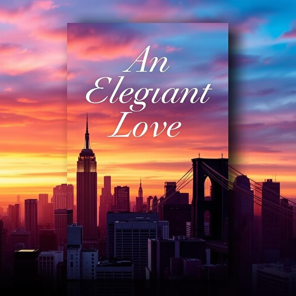 A stunning book cover design for a novel titled 'An Elegant Love'
