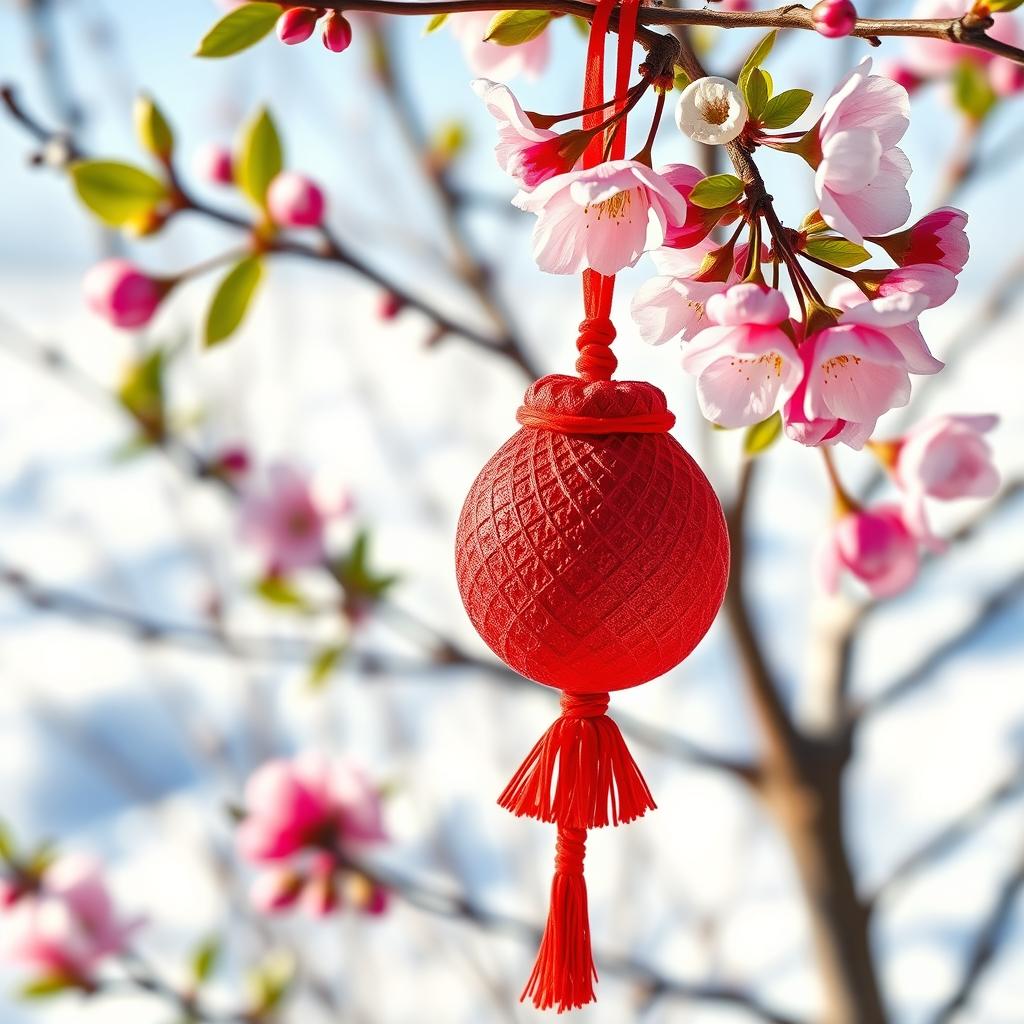 A vibrant spring scene symbolizing the triumph of Spring over Winter