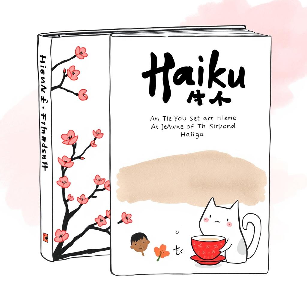 A whimsical and eye-catching book cover design for an irreverent and self-aware collection of haiku and haiga