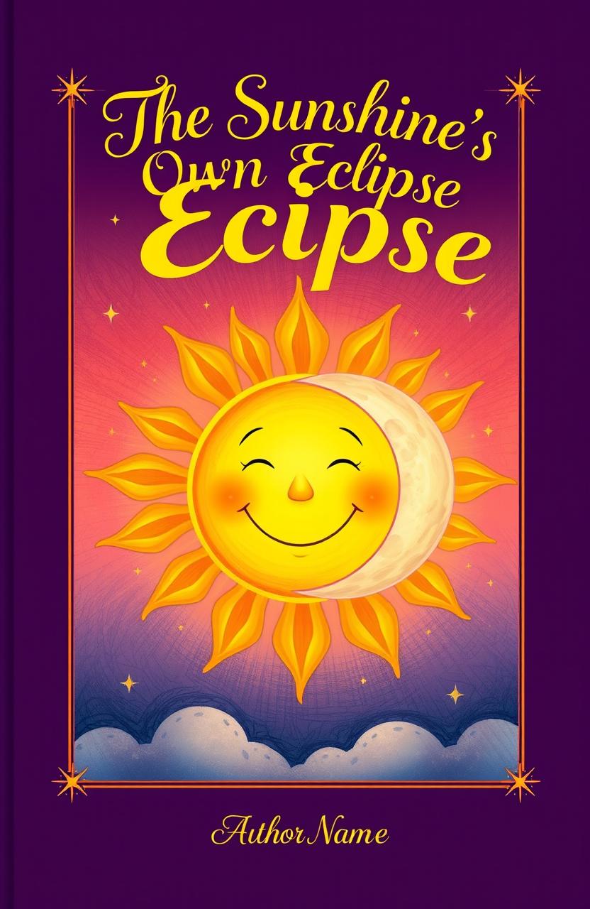 An enchanting illustrated book cover for a title called 'The Sunshine's Own Eclipse'