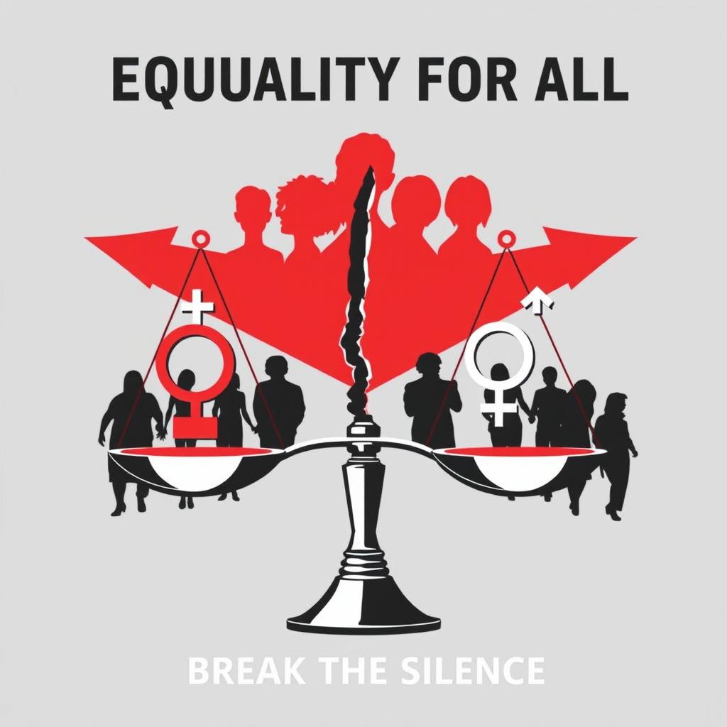 A striking and thought-provoking poster addressing gender inequality