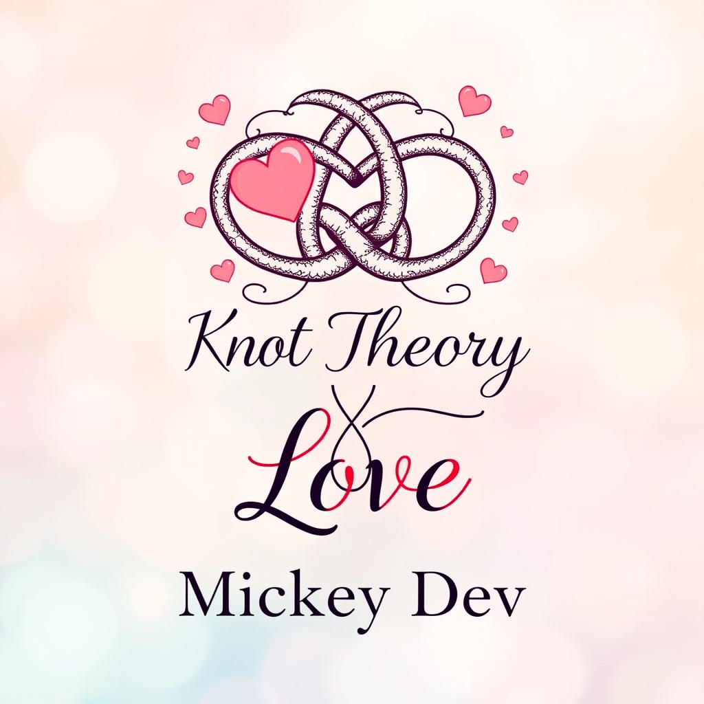 A beautifully designed book cover for 'Knot Theory Love' by Mickey Dev