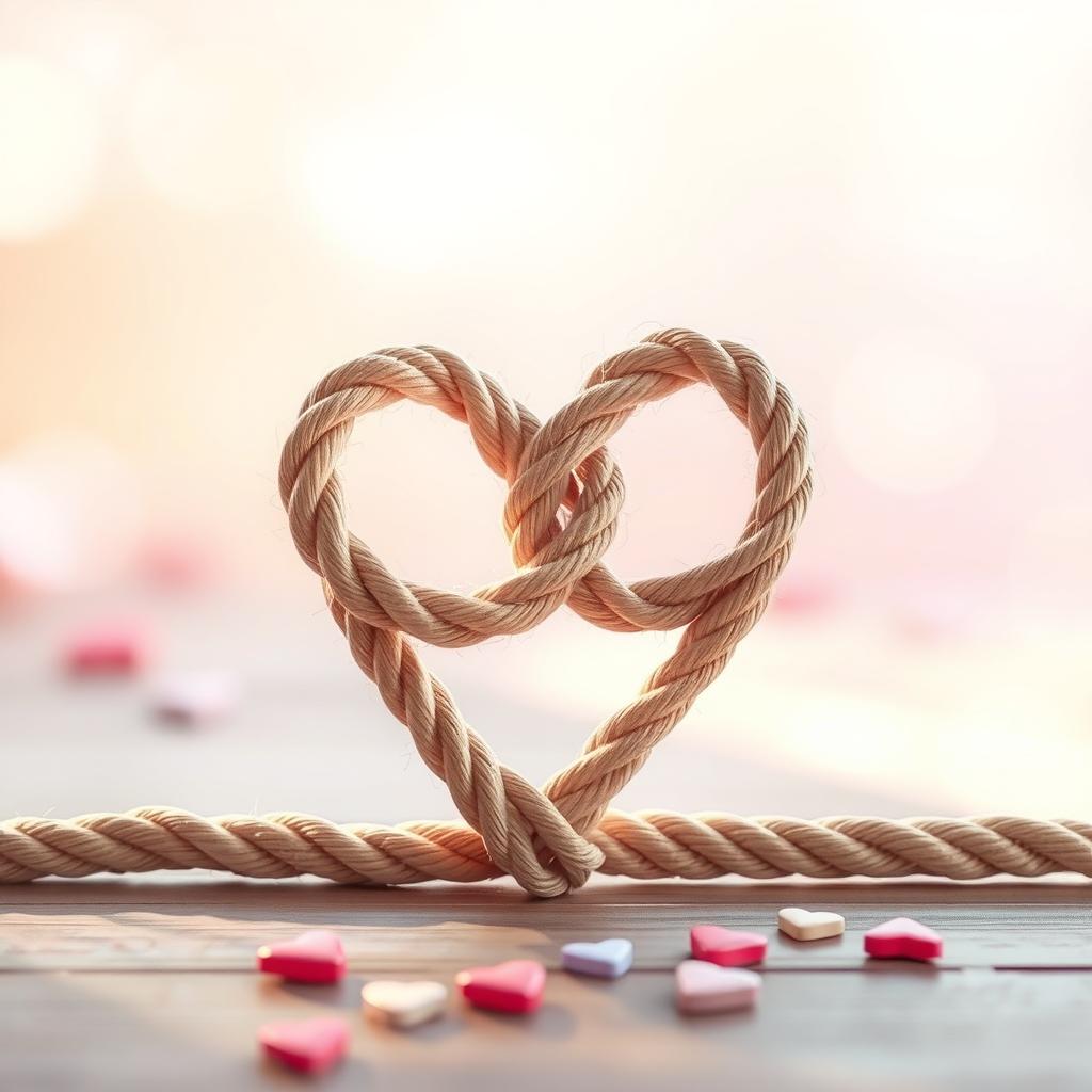 A romantic and whimsical interpretation of "Knot Theory Love" inspired by the work of Mickey Dev