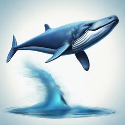 A digital art image depicting a unique creature, a blend of a whale and a dinosaur in one body