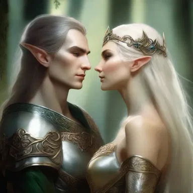 In the mystical land of Eldoria, the amorousness between the elven queen and the human warrior ignited a passionate romance.