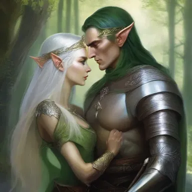 In the mystical land of Eldoria, the amorousness between the elven queen and the human warrior ignited a passionate romance.