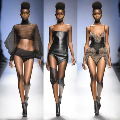 The daring fashion collection showcased on the runway exuded a sense of amorousness with its sensual cuts and fabrics.
