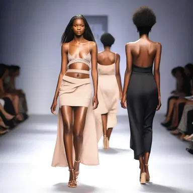 The daring fashion collection showcased on the runway exuded a sense of amorousness with its sensual cuts and fabrics.