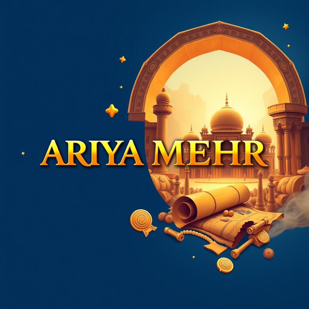 A vibrant and eye-catching YouTube banner for the channel named "ARIYA MEHR"