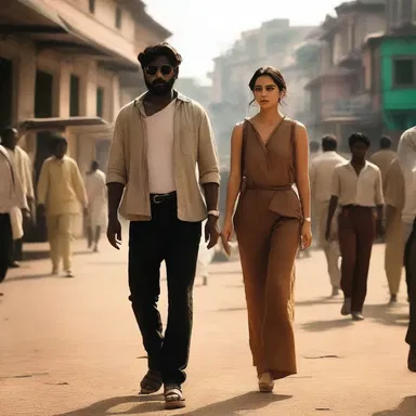 The film director skillfully portrayed the amorousness between the main characters, creating a visually stunning cinematic experience.