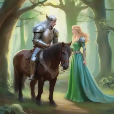 In the magical world of elves and dragons, the amorousness between the princess and the brave knight was evident to all.