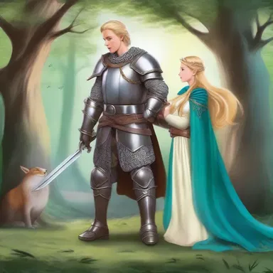 In the magical world of elves and dragons, the amorousness between the princess and the brave knight was evident to all.