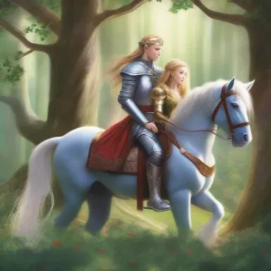 In the magical world of elves and dragons, the amorousness between the princess and the brave knight was evident to all.