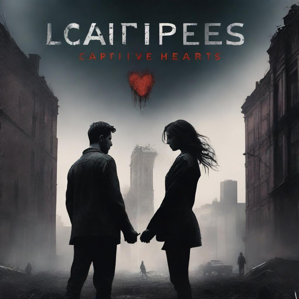 A digital art book cover titled 'Captive Hearts'