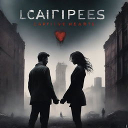 A digital art book cover titled 'Captive Hearts'