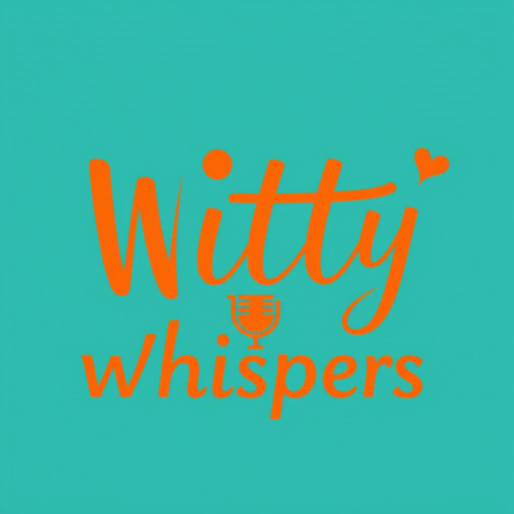 A modern and stylish logo for a YouTube channel named 'Witty Whispers'