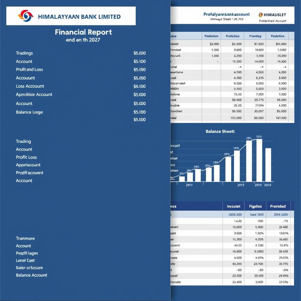 Create a detailed and professional financial report for Himalayan Bank Limited, including a Trading Account, Profit and Loss Account, Profit and Loss Appropriation Account, and Balance Sheet at the end of the year