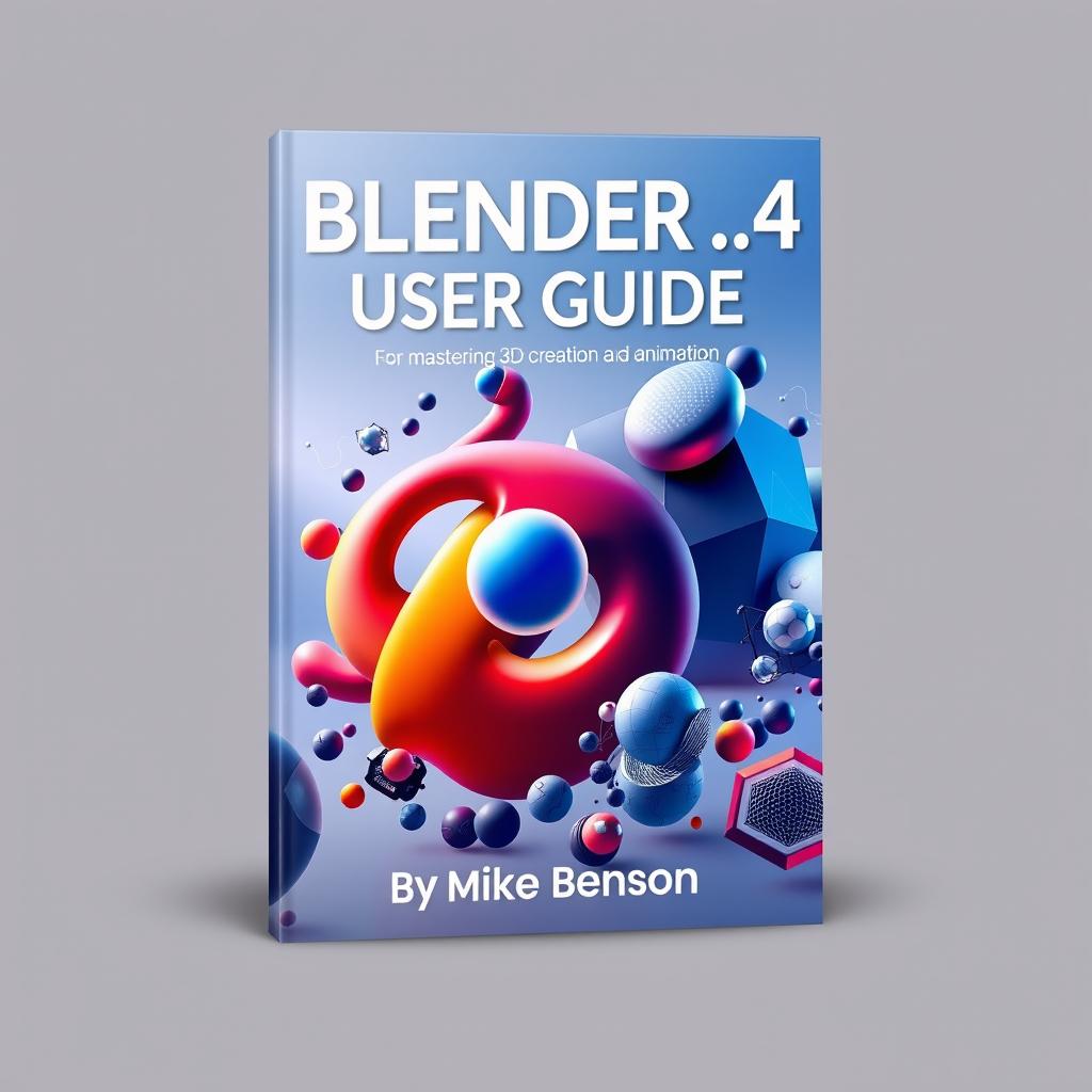 An enticing and dynamic cover design for the "BLENDER 4