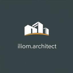 A modern and sleek logo design for an architecture firm titled 'liliom