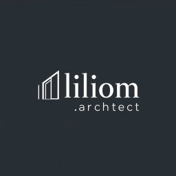 A modern and sleek logo design for an architecture firm titled 'liliom