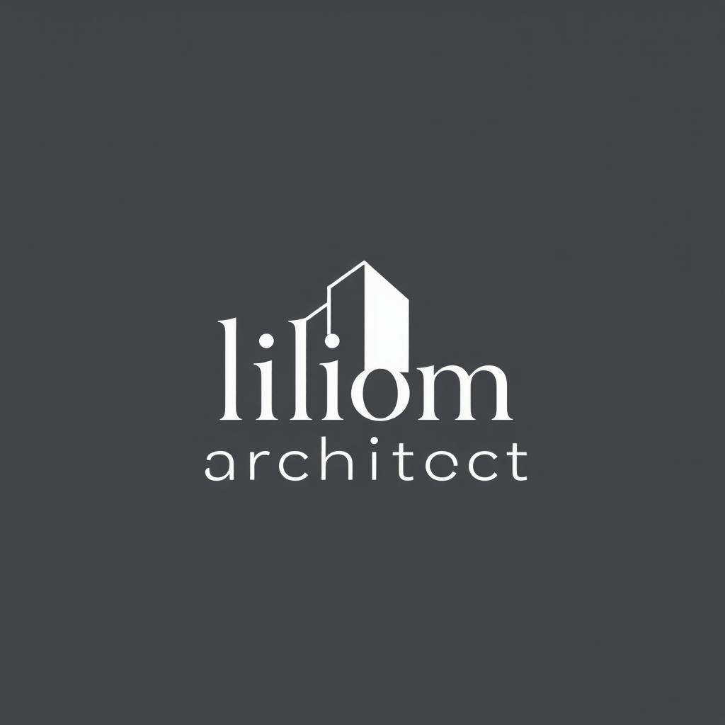 A modern and sleek logo design for an architecture firm titled 'liliom