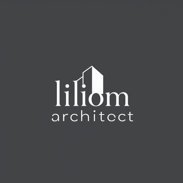 A modern and sleek logo design for an architecture firm titled 'liliom