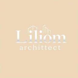 A modern and elegant logo design for an architecture firm titled 'Liliom