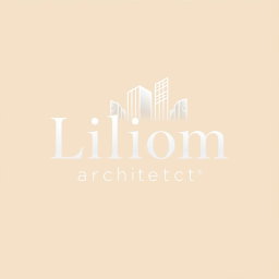 A modern and elegant logo design for an architecture firm titled 'Liliom