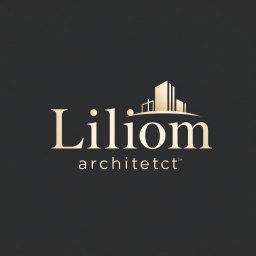 A modern and elegant logo design for an architecture firm titled 'Liliom