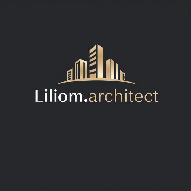 A modern and elegant logo design for an architecture firm titled 'Liliom