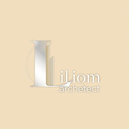 A modern and elegant logo design for an architecture firm titled 'Liliom
