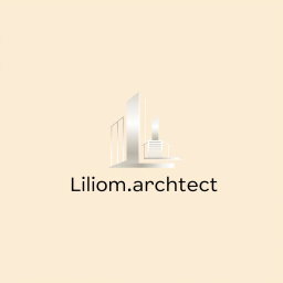 A modern and elegant logo design for an architecture firm titled 'Liliom